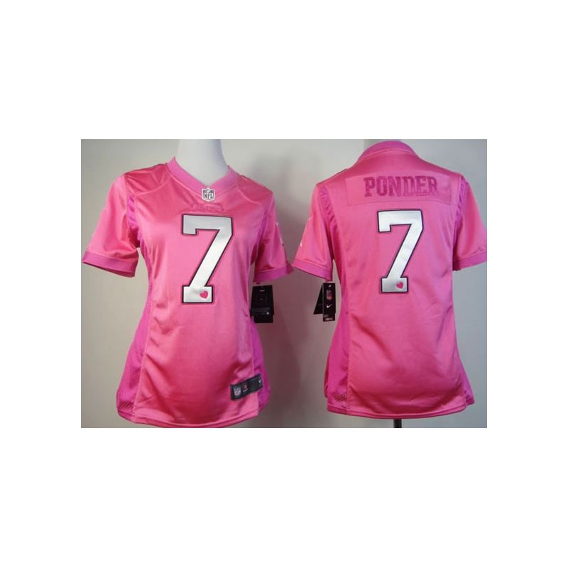 Cheap Christian Ponder Vikings Jersey #7 Pink From China Love PinkIII