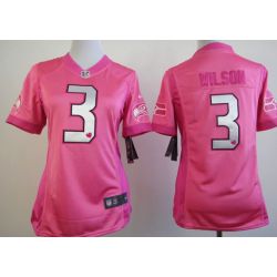 Cheap Russell Wilson Seahawks Jersey #3 Pink From China Love PinkIII