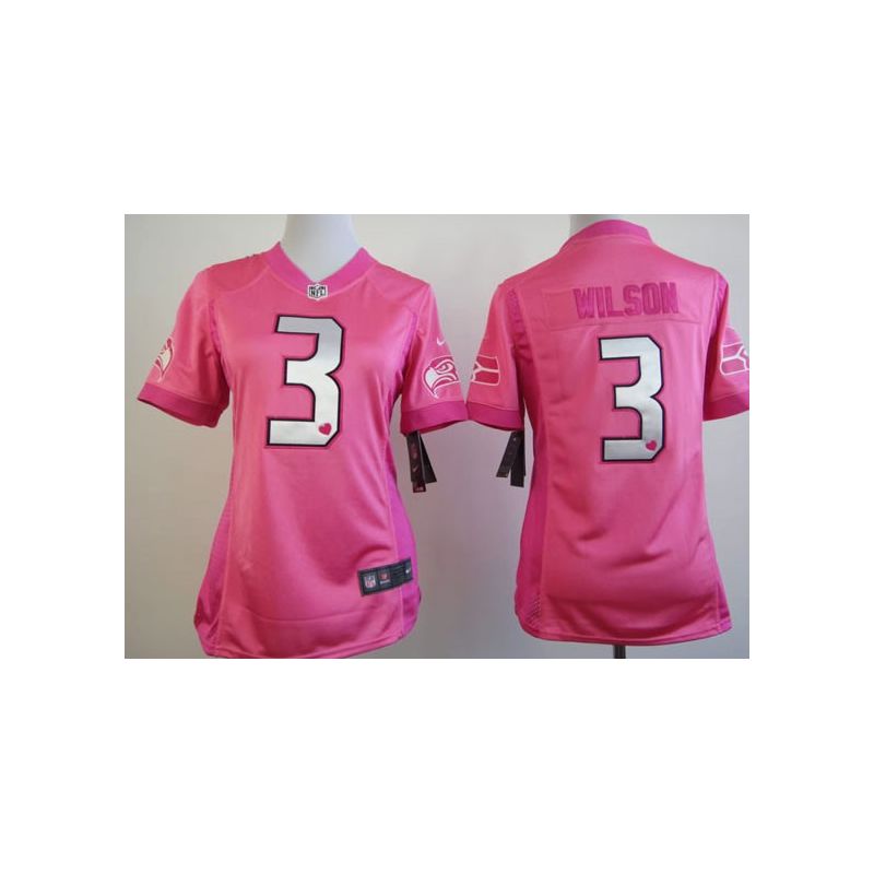 Cheap Russell Wilson Seahawks Jersey #3 Pink From China Love PinkIII