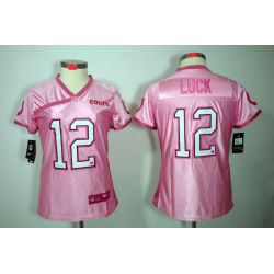 Cheap Andrew Luck Colts Jersey #12 Pink From China Love Pink