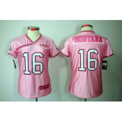 Cheap Joe Montana 49ers Jersey #16 Pink From China Love Pink