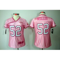 Cheap Patrick Willis 49ers Jersey #52 Pink From China Love Pink