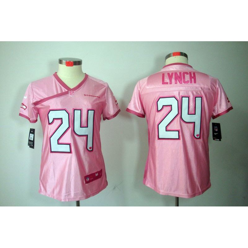 Cheap Marshawn Lynch Seahawks Jersey #24 Pink From China Love Pink