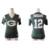 Cheap Aaron Rodgers Packers Jersey #12 green China Rhinestone Collar Fashion