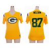 Cheap Jordy Nelson Packers Jersey #87 Yellow China Rhinestone Collar Fashion