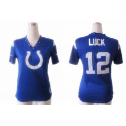 Cheap Andrew Luck Colts Jersey #12 Blue From China Rhinestone Collar Fashion