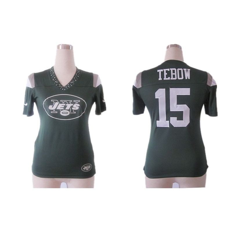 Cheap Tim Tebow Jets Jersey #15 Green From China Rhinestone Collar Fashion