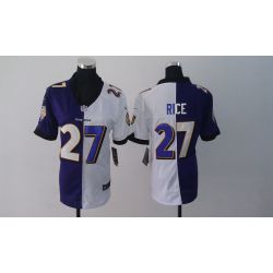 Cheap Ray Rice Ravens Jersey #27 Purple-White From China Split