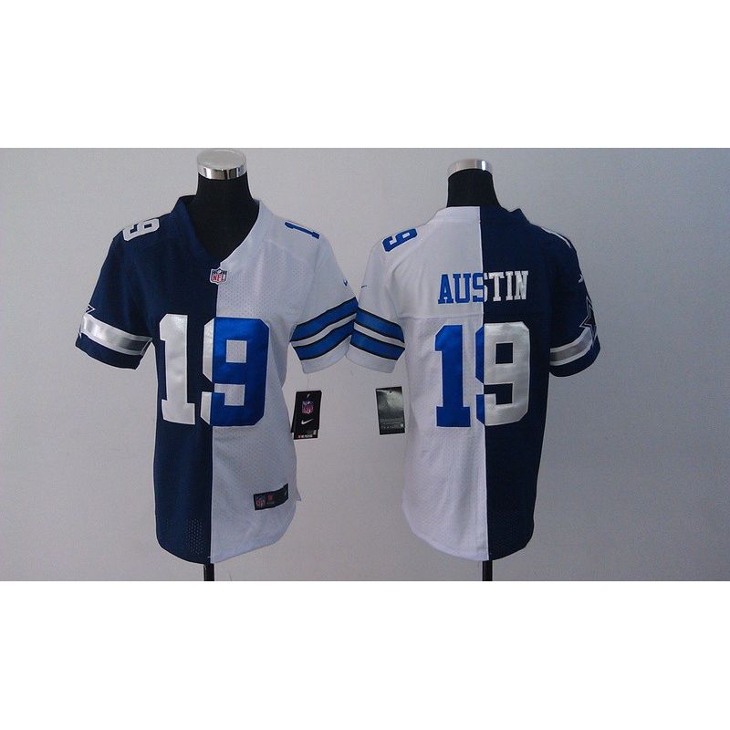 Cheap Miles Austin Cowboys Jersey #19 Blue-White From China Split