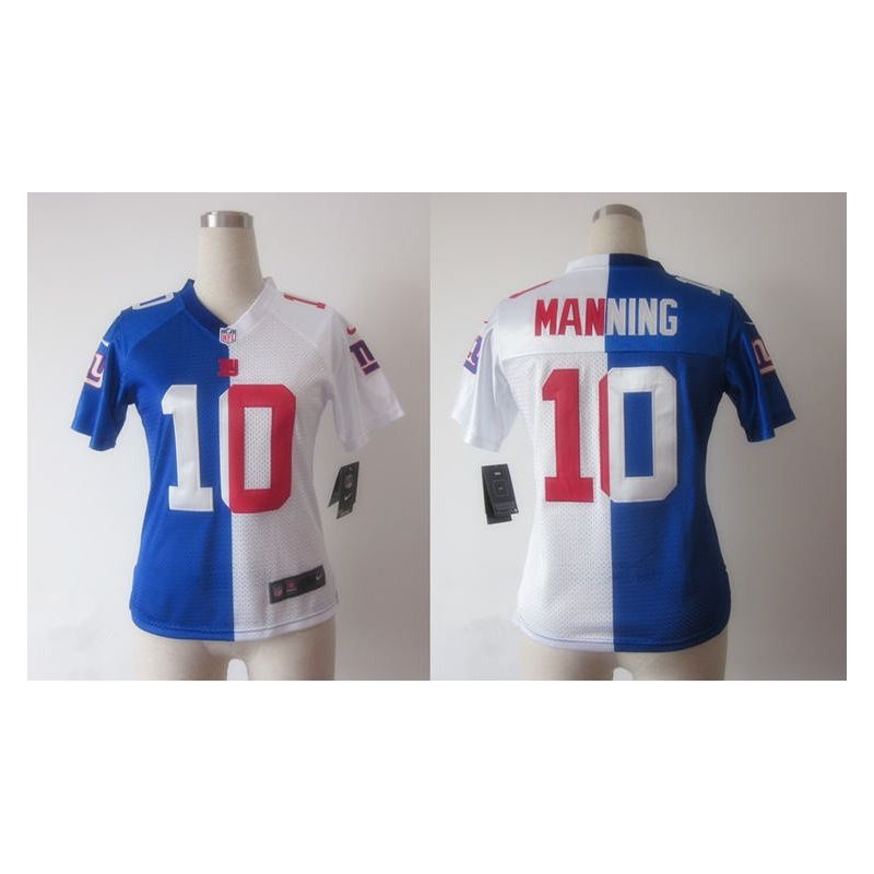 Cheap Eli Manning Giants Jersey #10 Blue-White From China Split Cheap Eli Manning Giants Jersey #10 Blue-White From China Split