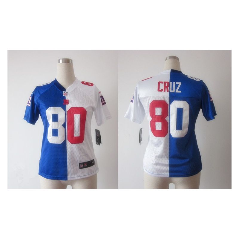 Cheap Victor Cruz Giants Jersey #80 Blue-White From China Split Cheap Victor Cruz Giants Jersey #80 Blue-White From China Split