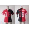 Cheap Joe montana 49ers Jersey #16 Red-Black From China Split