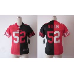 Cheap Patrick Willis 49ers Jersey #52 Red-Black From China Split