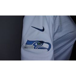 Cheap 12th Fan Seahawks Jersey #12 White-Blue From China Split