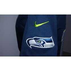 Cheap Russell Wilson Seahawks Jersey #3 White-Blue From China Split