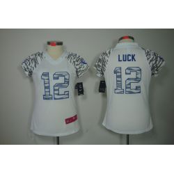 Cheap Andrew Luck Colts Jersey #12 From China Zebra Field Flirt