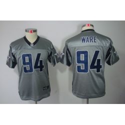 Cheap DeMarcus Ware Cowboys Youth Jersey #94 Grey From China Grey Shadow