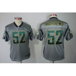 Cheap Clay Matthews Packers Youth Jersey #52 Grey From China Grey Shadow