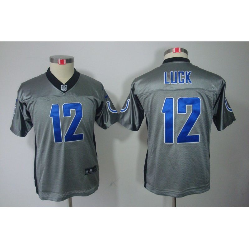 Cheap Andrew Luck Colts Youth Jersey #12 Grey From China Grey Shadow Cheap Andrew Luck Colts Youth Jersey #12 Grey From China Grey Shadow
