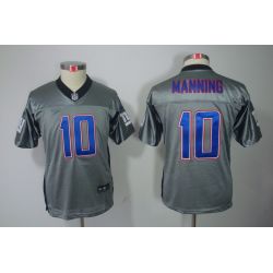 Cheap Eli Manning Giants Youth Jersey #10 Grey From China Grey Shadow