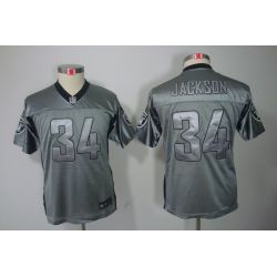 Cheap Bo Jackson Raiders Youth Jersey #34 Grey From China Grey Shadow