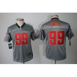 Cheap Aldon Smith 49ers Youth Jersey #99 Grey From China Grey Shadow