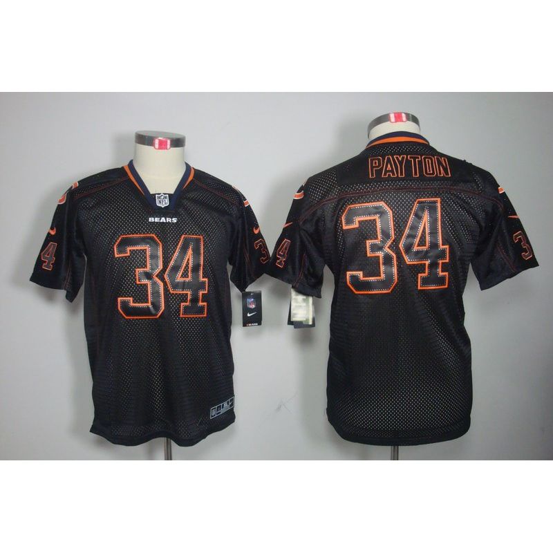 Cheap Walter Payton Bears Youth Jersey #34 Black From China Lights Out