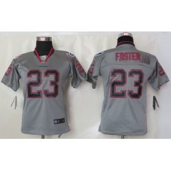 Cheap Arian Foster Texans Youth Jersey #23 Grey From China Lights Out