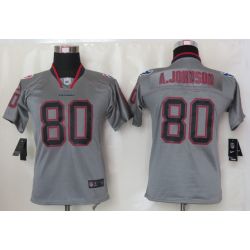 Cheap Andre Johnson Texans Youth Jersey #80 Grey From China Lights Out