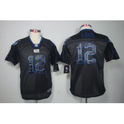 Cheap Andrew Luck Colts Youth Jersey #12 Black From China Lights Out
