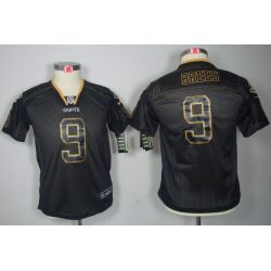 Cheap Drew Brees Saints Youth Jersey #9 Black From China Lights Out