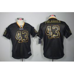 Cheap Troy Polamalu Steelers Youth Jersey #43 Black From China Lights Out