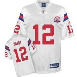 Cheap Tom Brady Patriots Jersey #12 White 50th From China