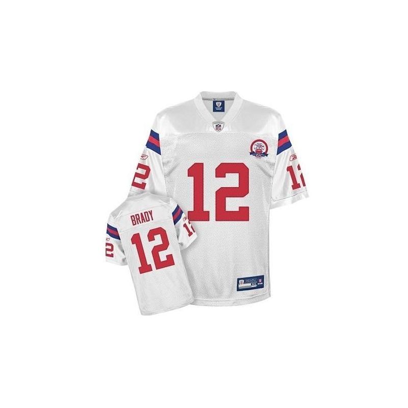 Cheap Tom Brady Patriots Jersey #12 White 50th From China