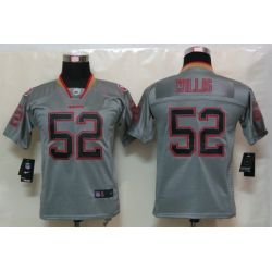 Cheap Patrick Willis 49ers Youth Jersey #52 Grey From China Lights Out