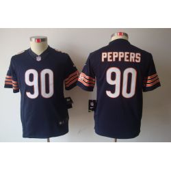 Cheap Julius Peppers Bears Youth Jersey #90 Blue From China Limited