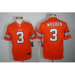 Cheap Brandon Weeden Browns Youth Jersey #3 Orange From China Limited