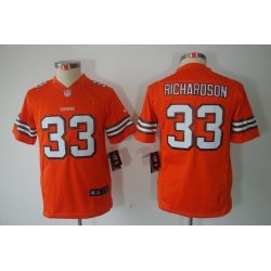 Cheap Trent Richardson Browns Youth Jersey #33 Orange From China Limited