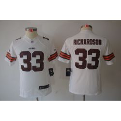 Cheap Trent Richardson Browns Youth Jersey #33 White From China Limited