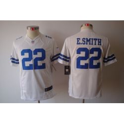 Cheap Emmitt Smith Cowboys Youth Jersey #22 White From China Limited