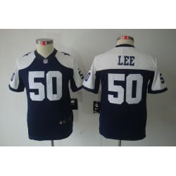 Cheap Sean Lee Cowboys Youth Jersey #50 Blue Thanksgiving From China Limited