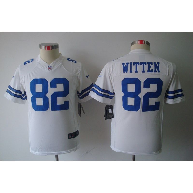Cheap Jason Witten Cowboys Youth Jersey #82 White From China Limited