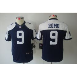 Cheap Tony Romo Cowboys Youth Jersey #9 Blue Thanksgiving From China Limited