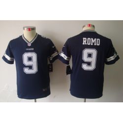 Cheap Tony Romo Cowboys Youth Jersey #9 Blue From China Limited