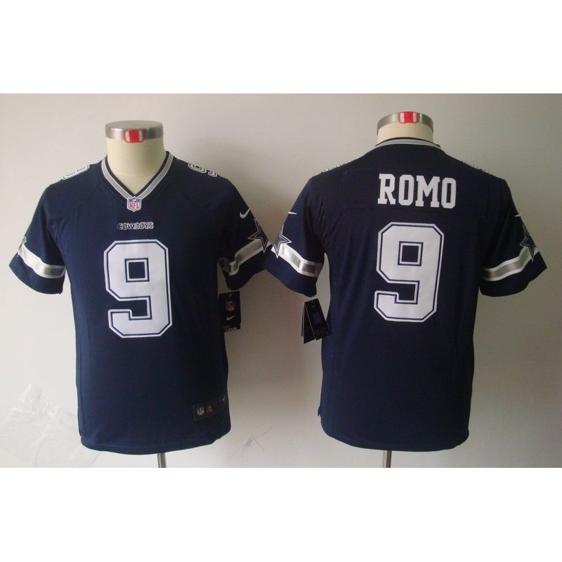 Cheap Tony Romo Cowboys Youth Jersey #9 Blue From China Limited