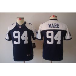 Cheap DeMarcus Ware Cowboys Youth Jersey #94 Blue Thanksgiving From China Limited