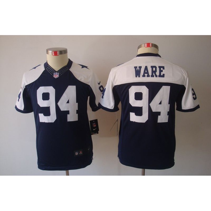Cheap DeMarcus Ware Cowboys Youth Jersey #94 Blue Thanksgiving From China Limited