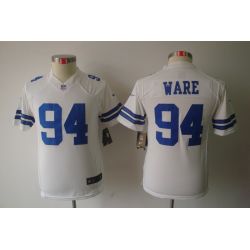 Cheap DeMarcus Ware Cowboys Youth Jersey #94 White From China Limited