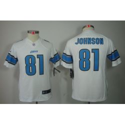 Cheap Calvin Johnson Lions Youth Jersey #81 White From China Limited