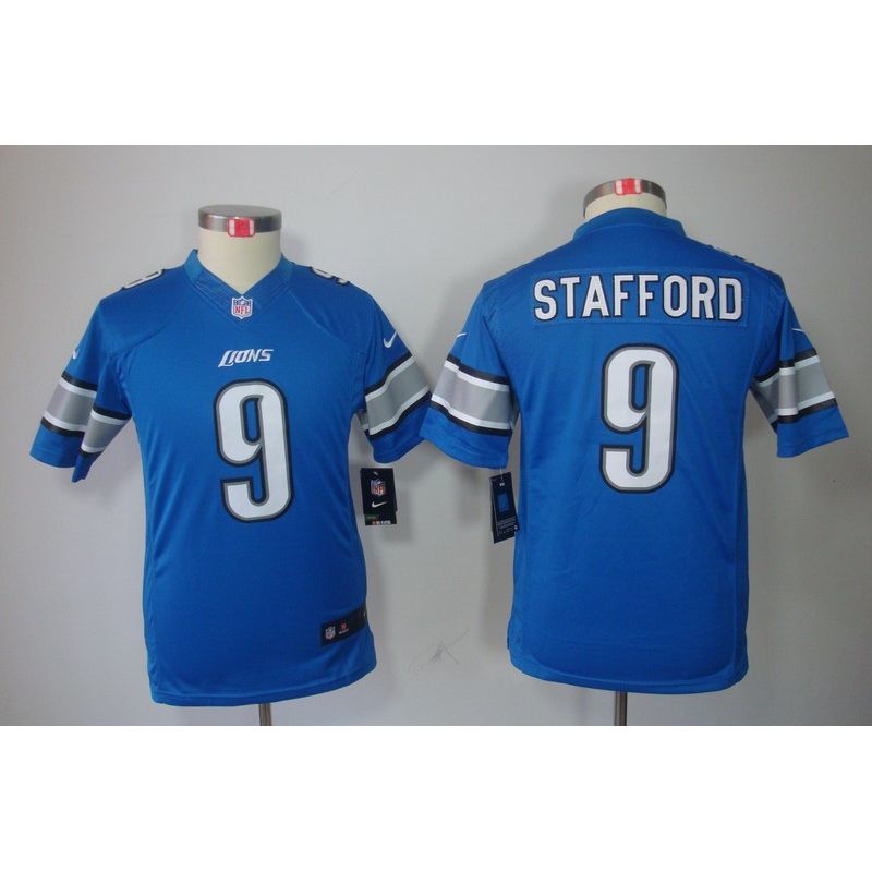 Cheap Matthew Stafford Lions Youth Jersey #9 Blue From China Limited